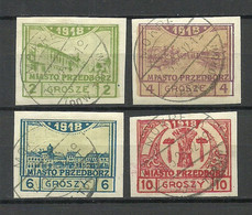 Poland Polska 1918 Local Post Przedborz Michel 3 - 6 C O - Used Stamps