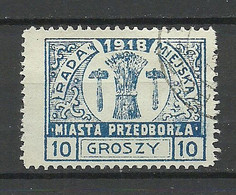 Poland Polska 1918 Local Post Przedborz Michel 10 A O - Usados