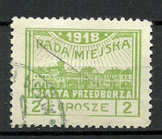 Poland Polska 1918 Local Post Przedborz Michel 7 A O - Oblitérés