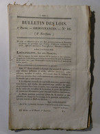 BULLETIN DE LOIS 1832 - ARGENTON INDRE BOUCHER CHARCUTIER - PENSIONS MILITAIRES MARINE - BOIS ET FORETS - LEGS - Décrets & Lois