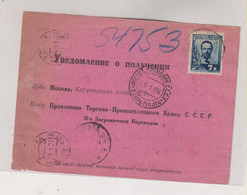 RUSSIA,1926 Nice Postal Document Taxe Revenue - Lettres & Documents