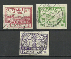 Poland Polen 1918 Przedborz Michel 15 - 16 & 18 C O - Gebruikt