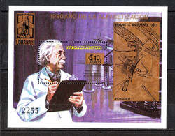 Nicaragua  -  1981.  Programma LURABA.Astronautica. Einstein. Very RARE MNH Fresh Numbered Sheet - Albert Einstein
