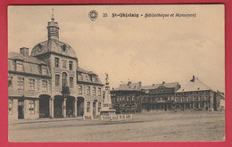 St-Ghislain - Bibliothèque Et Monument  -1923 ( Voir Verso ) - Saint-Ghislain