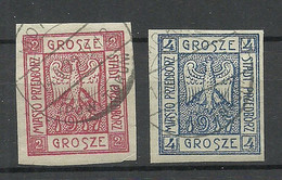 FAUX Poland 1917 Local Post Przedborz Michel 1 - 2 B O Fälschungen Forgeries - Usati