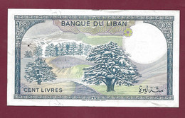 290122 - Billet BANQUE DU LIBAN CENT 100 LIVRES - Thomas De La Rue & Company, Limited Cèdre Légere Foissures Peripherie - Liban