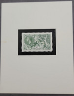 O) 1913 GREAT BRITAIN, PRINTING PROOF EMBOSSED, KING GEORGE V, BRITANNIA RULE THE WAVES, SCT 176 1 One Pound Green. MNH - Probe- Und Nachdrucke