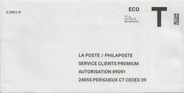 Lettre T, Eco 20g, La Poste/Philaposte - Karten/Antwortumschläge T