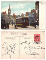 (Royaume-Uni) Angleterre Leicestershire 001, Leicester, Clock Tower & Haymarket, Tramway - Leicester