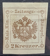 AUSTRIA 1877 - MLH - ANK 6 II (grosse 2) - Zeitungsstempelmarke 2kr - Dagbladen