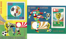 GUINEA EQUATORIAL Block 76-77,used,football - Gebraucht