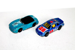 LOT 2 MAJORETTE SUPERS - STOCK CAR N°217/18 + ROADSTER N°213/14 - 1/60 - COURSE MINIATURE AUTOMOBILE        (030122.13) - Majorette