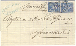 FRANCE - 1878 - 2x Yv.79 Sur LSC Avec LEVÉE EXCEPTIONNELLE De BORDEAUX Pour La NORVÈGE - Rare - 1877-1920: Semi Modern Period