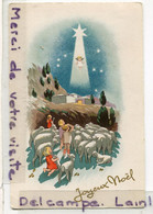 - 4 Belles Cartes De Joyeux Noél - Enfants, Anges, Créche, écrite,anciennes, Années 1940, TBE, Scans. - Autres & Non Classés
