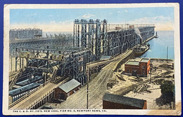 Carte Postale De Newport News - Thé C.&O.RY.CO’S. NEW COALITION PIER NO. 9 NEWPORT NEWS, VA  (USA) ….. Vendu En L’état - Newport News