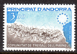 FRENCH ANDORRA - 1984 PYRENEES WORK COMMUNITY STAMP FINE MNH ** SG F357 - Unused Stamps