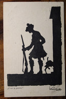 Cpa AK Soldat Empire Anglais Ecosse Feldpost Reich Allemagne Germany WW1 WK1 Silhouette Schatten Scherenschnitt - Scherenschnitt - Silhouette