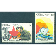 &#128681; Discount - Cuba 1991 The 35th Anniversaries  (MNH)  - Ships, Weapon, Military - Ongebruikt