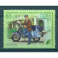 &#128681; Discount - Cuba 2016 The 260th Anniversary Of Postal Delivery In Cuba  (MNH)  - Motorcycles, Post Services - Ongebruikt