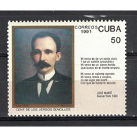 &#128681; Discount - Cuba 1991 The 100th Anniversary Of The Publication Of "The Simple Verses" By Jose Marti  (MNH)  - P - Nuevos