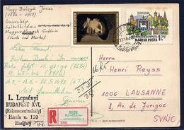 Timbre János Nagy Balogh Peintre Et Graphiste Hongrois Carte Postale Avec Son Portrait Spécialisé De Sujets Prolétariens - Variedades Y Curiosidades