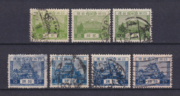 JAPAN NIPPON JAPON SCENARY SERIES I. FIRST ISSUE FLAT PLATE (o) 1926 / USED / 177I + 177II + 179 - Oblitérés