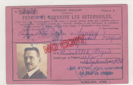 Timbre Fiscal Dimension Sur Permis De Conduire Automobile Hyères Var 1928 Très Bon état - Other & Unclassified