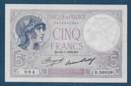 5 Francs  Violet   Du  20 - 7 - 1933 - 5 F 1917-1940 ''Violet''