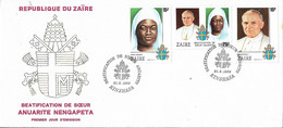 ZAIRE. FDC POPE JOHN PAUL II. KINSHASA 1986 - 1980-1989