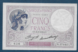 5 Francs  Violet   Du  24 - 8 - 1933 - 5 F 1917-1940 ''Violet''