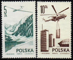 1976 Das Moderne Flugwesen (I) Mi 2437-8 / Fi 2290-1 / Sc C53-C54 / YT Aérien 55-56 Postfrisch / Neuf Sans C / MNH [zro] - Nuevos