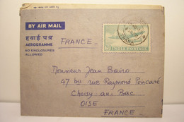 INDIA  POSTAGE  50 NP  - AERORRAMME   - BY AIR MAIL - - Covers