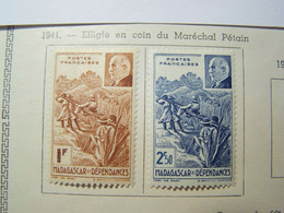 MADAGASCAR - 1941 - Maréchal Pétain - YT N° 229/230 - Neufs * Trace De Charnière - Sonstige & Ohne Zuordnung