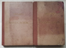 JOURNAL DE NAVIGATION (DIARO DE NAVEGACION) - LOT DE 2 - MARINE MARCHANDE - CARGO MAERSK - ESPAGNE - ANNEE 1962 à 1965 - - Bateaux