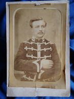 Photo Cabinet Anonyme - Militaire Cavalier Brigadier 7e Compagnie De Remonte, Circa 1880 L582 - Oud (voor 1900)