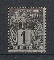 OBOCK - 1892 - N°Yv. 1 - Alphée Dubois 1c Noir - Neuf * / MH VF - Ongebruikt