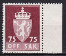 NO652 – NORVEGE - NORWAY - OFFICIAL – 1957 – Y&T # 84A 15 € - Service