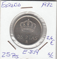 E0839 MONEDA ESPAÑA 25 PESETAS 1982 SIN CIRCULAR 2,6 - Otros & Sin Clasificación