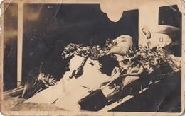 Post Mortem Dead Man Corpse Funeral Old Original Photo Bizarre Mourning - Funérailles