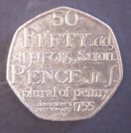 Great Britain, Year2005, Used, Theme: Johnsons Dictionary 1755 - 50 Pence