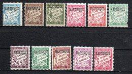 Col24 Colonies Martinique Taxe N°1 à 11 Neuf X MH Cote 84,00 € - Postage Due