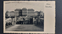 CARTE POSTALE  BELVEDERE 1935 VIENNE (AURICHE) A NIEDERBRONN LES BAINS BAS RHIN TIMBRE OSTERREICH NIEDERBRONNREICH - Belvedere