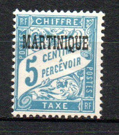 Col24 Colonies Martinique Taxe N° 1 Neuf X MH Cote 2,25 € - Timbres-taxe