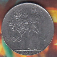 @Y@  Italië     100  Lire      1957     (4764) - Gedenkmünzen