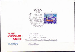 DDR GDR RDA - 7. WGB - Kongress (MiNr: 1885) 1973 - FDC Gelaufen - 1971-1980