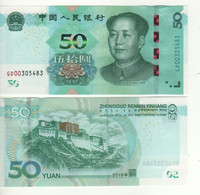 CHINA  New  50 Yuan    Dated  2019   P916  ( Mao Tse-tung + Potala Of Tibet At Back )   UNC - Chine