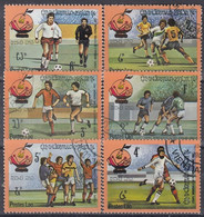 LAOS 547-552,used,football - Used Stamps