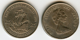 Caraïbes Orientales East Caribbean 25 Cents 1986 KM 14 - Caraibi Orientali (Stati Dei)