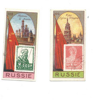 Chromos RUSSIE RUSSIA Flag Drapeau Stamp Timbre Bien 2 Scans Rare 60 X 30 Mm Pub: Victoria - Victoria