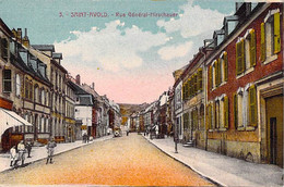 Delcampe - CPA FRANCE 57 MOSELLE SAINT AVOLD RUE GENERAL HIRSCHAUER DOS DIVISE ECRIT - Saint-Avold
